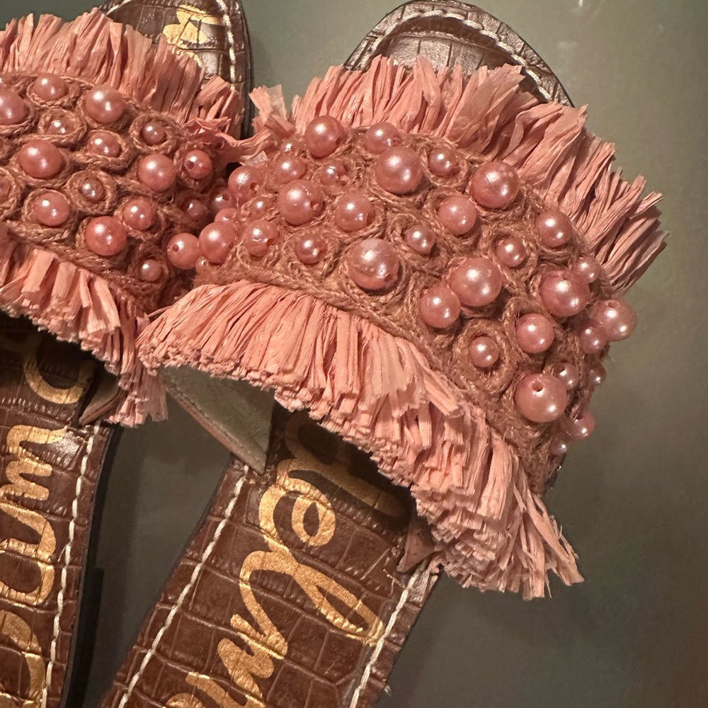 NWOT Sam Edelman Sandals Guthrie Rose Embellished Slides - Picture 4 of 9